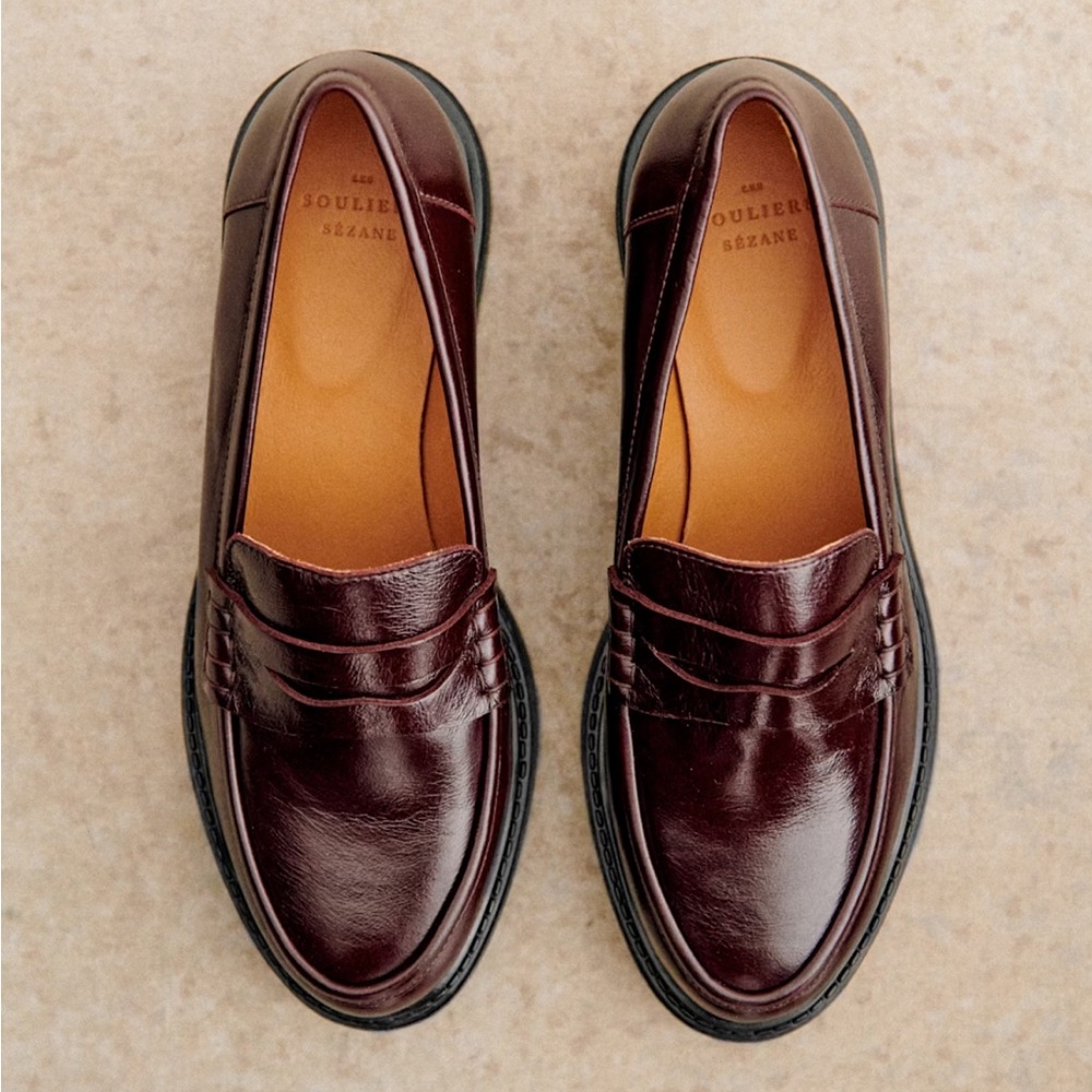 Sézane Albane Leather Loafers
